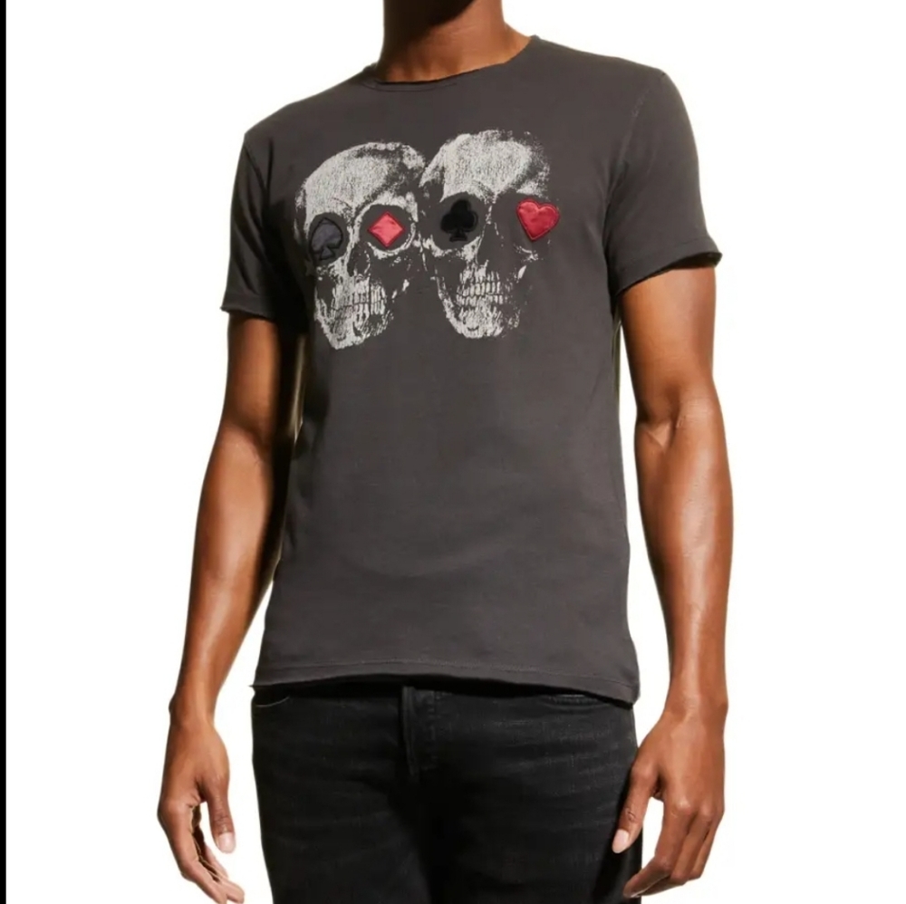 John Varvatos  Double Skull Graphic T-Shirt. Never worn. No tags